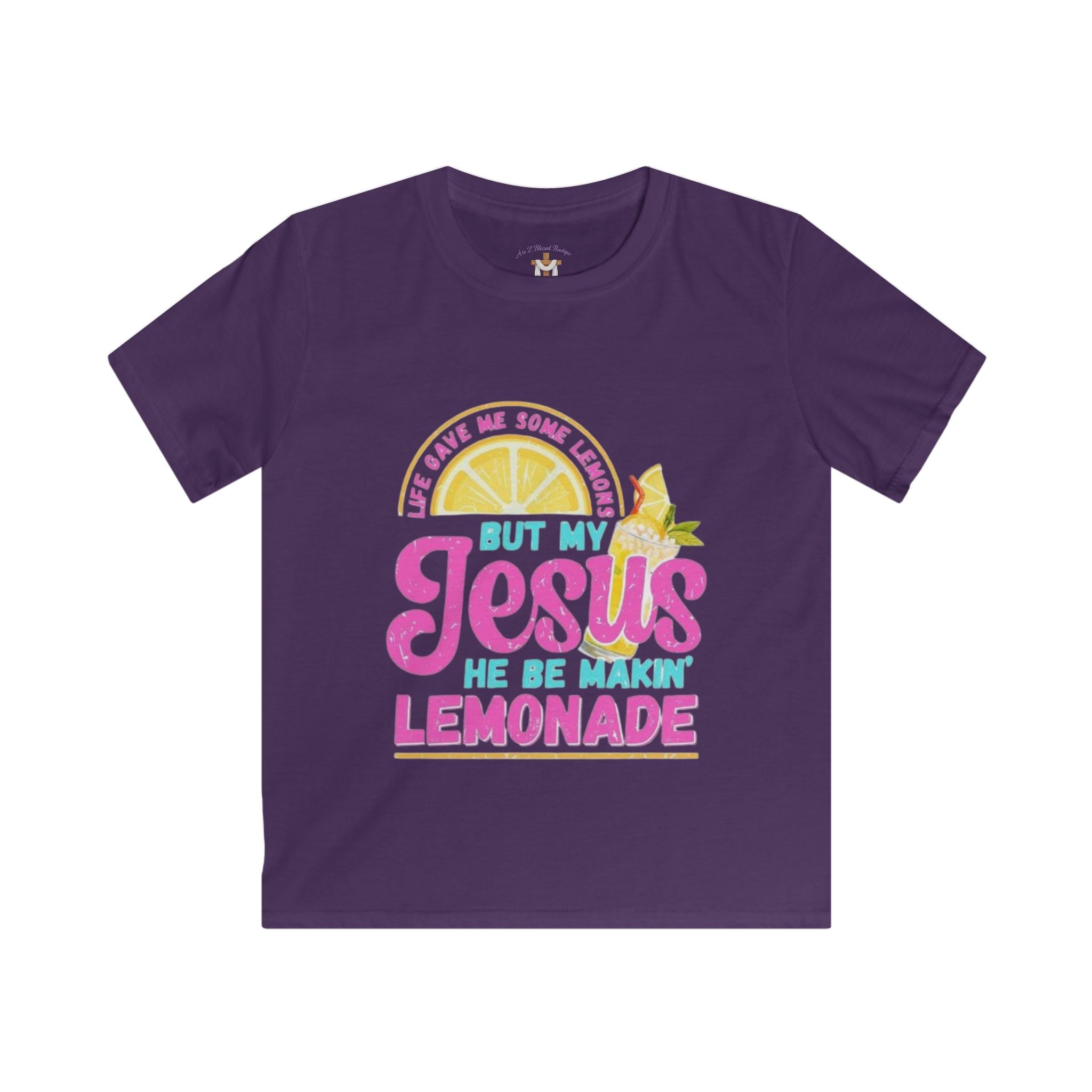 Youth Tee — "Jesus Makes Lemonade" Inspirational Christian Shirt