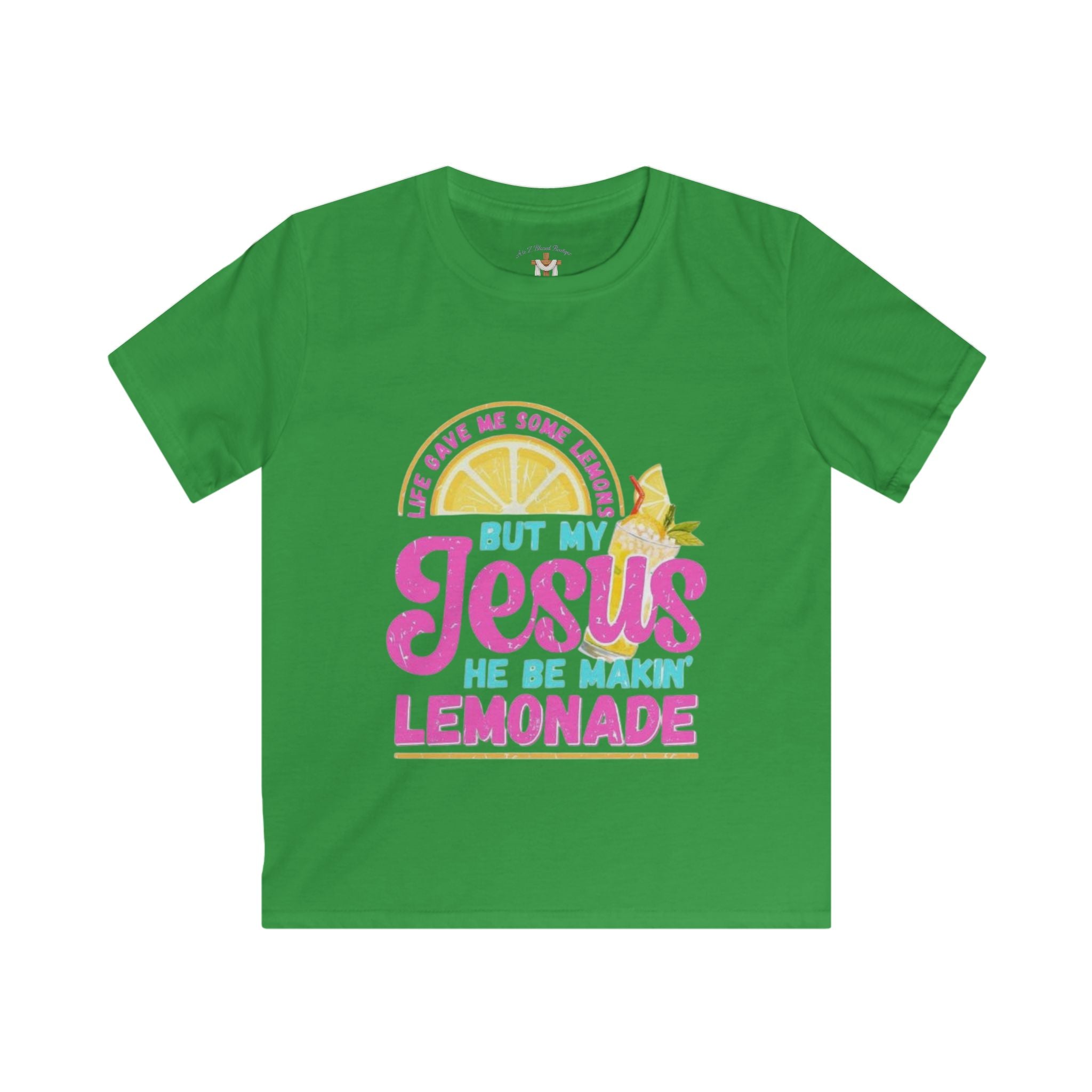 Youth Tee — "Jesus Makes Lemonade" Inspirational Christian Shirt
