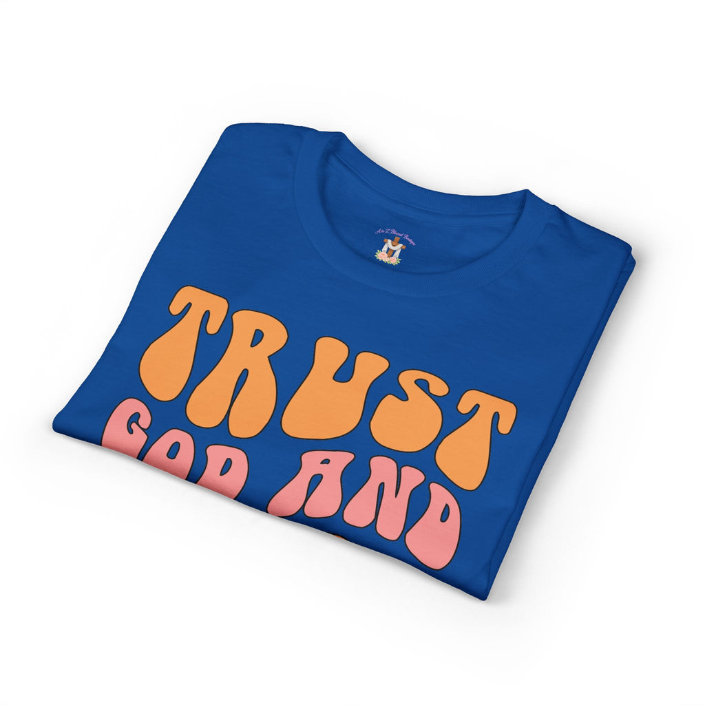Trust God and Chill T-Shirt — Retro Faith Graphic Tee