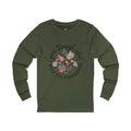 Floral Inspirational Long Sleeve Tee - "Grow Through What You Go Through"