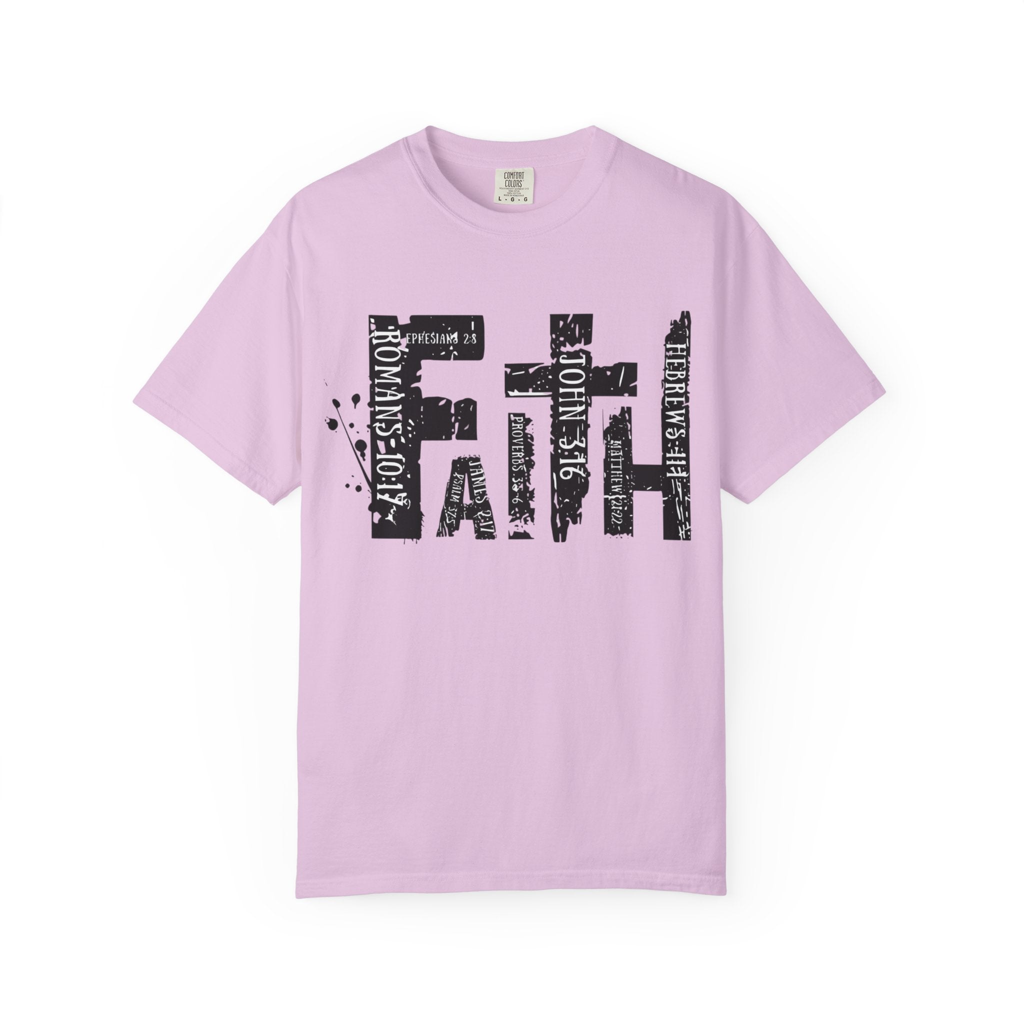 Faith Graphic T-Shirt — Distressed Typography Christian Tee