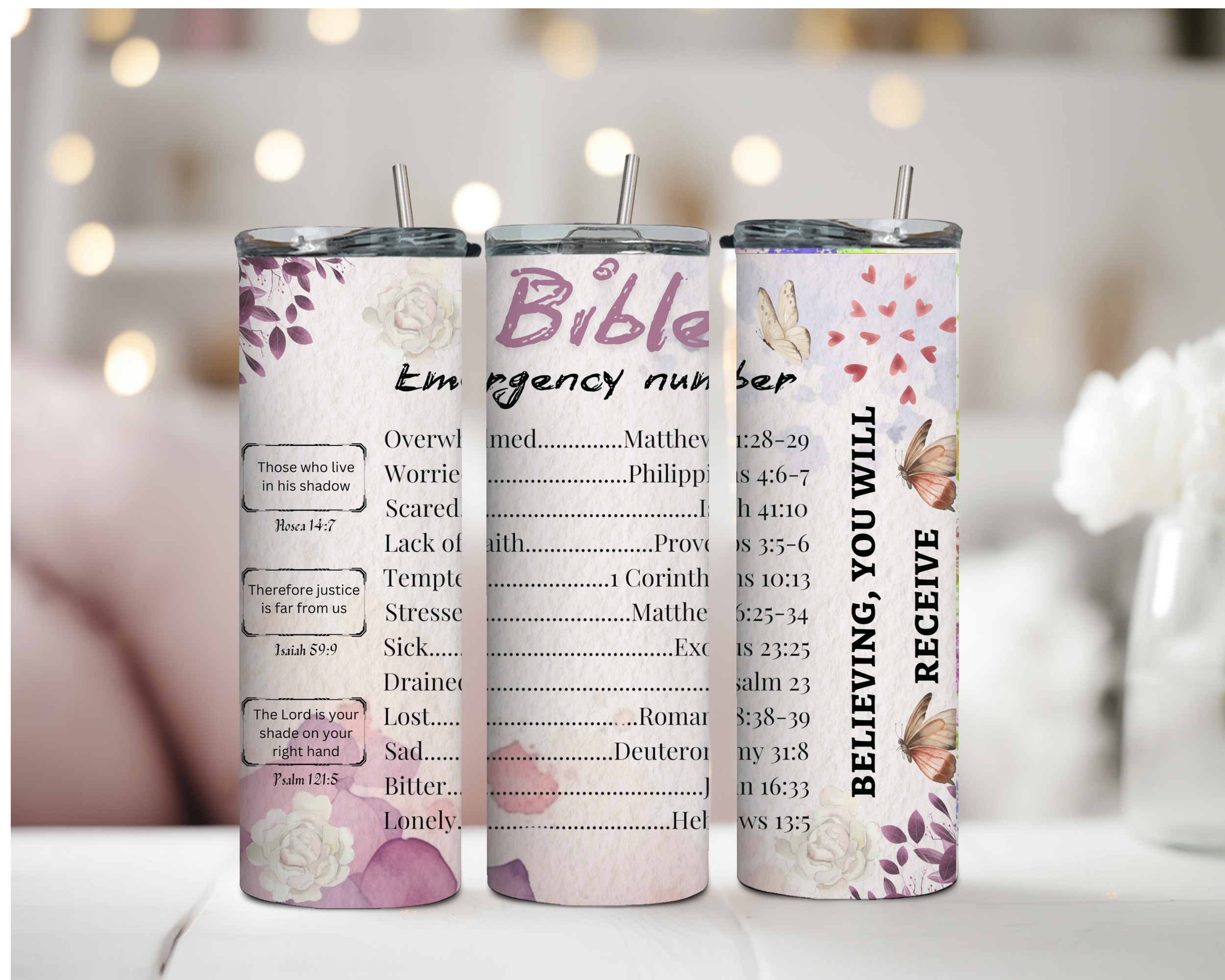Bible Emergency Number 20oz Tumbler