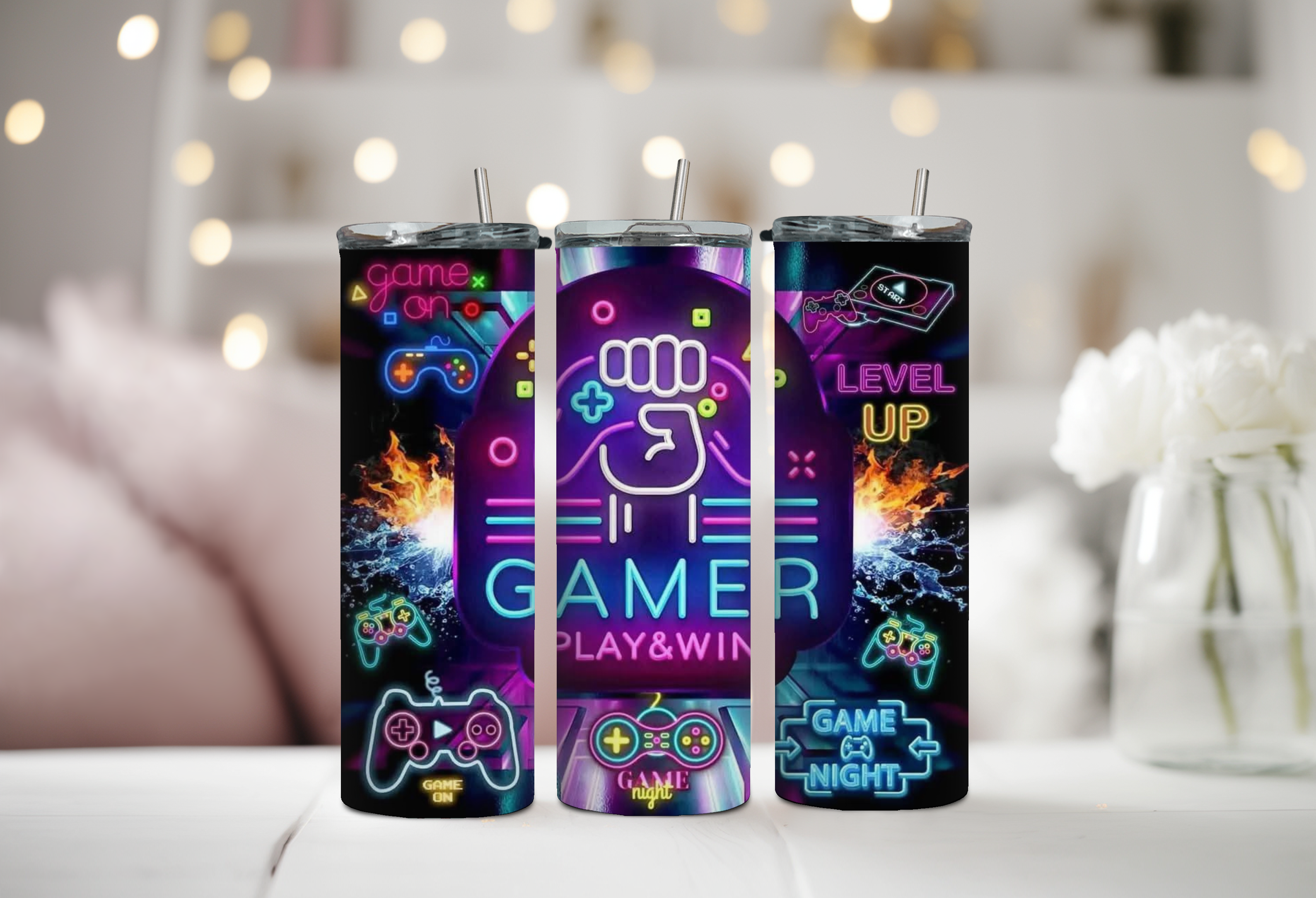 Gamer Play and Win 20 oz Tumbler