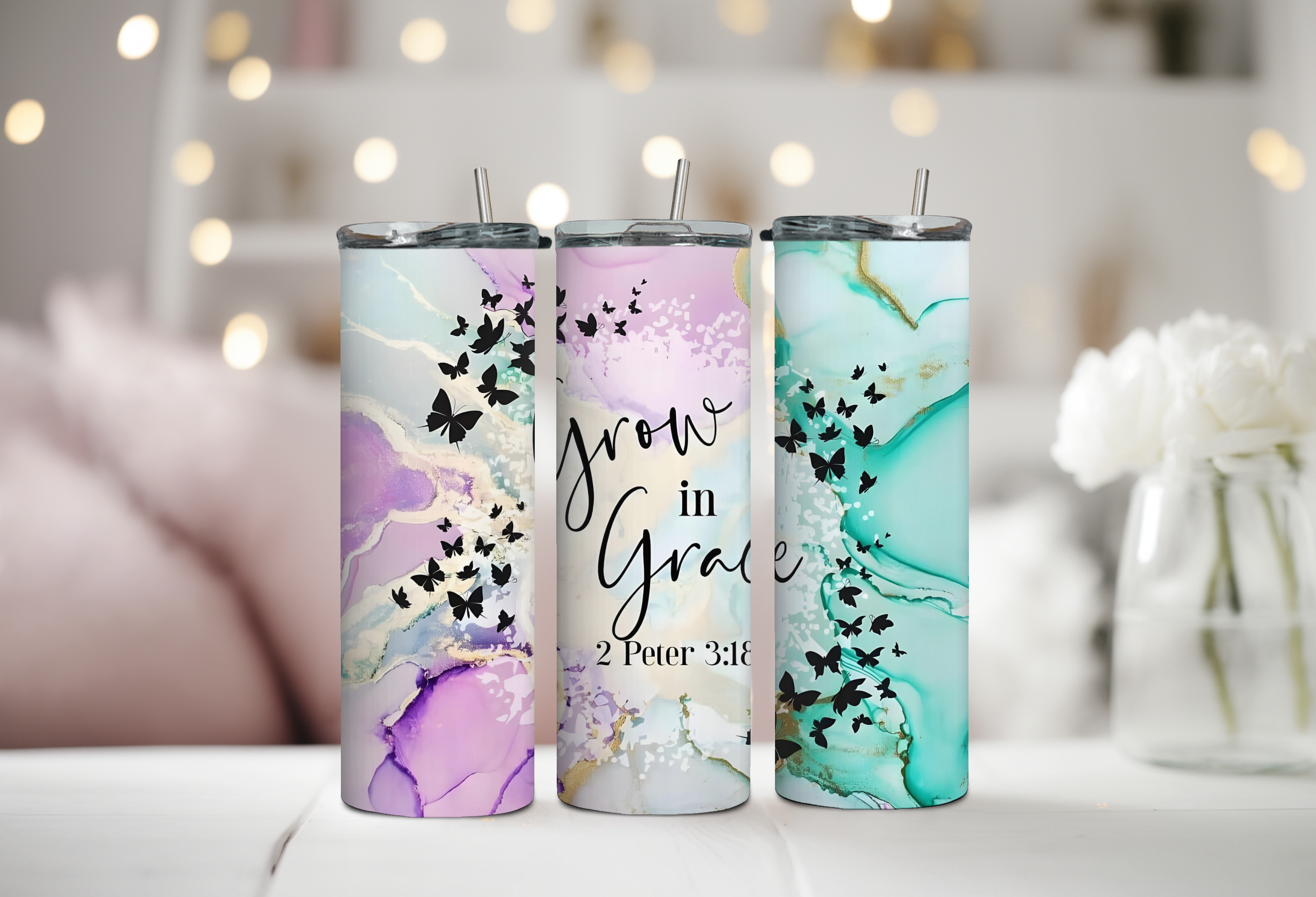 Grow in Grace 2 Peter 3:18 20 oz Tumbler