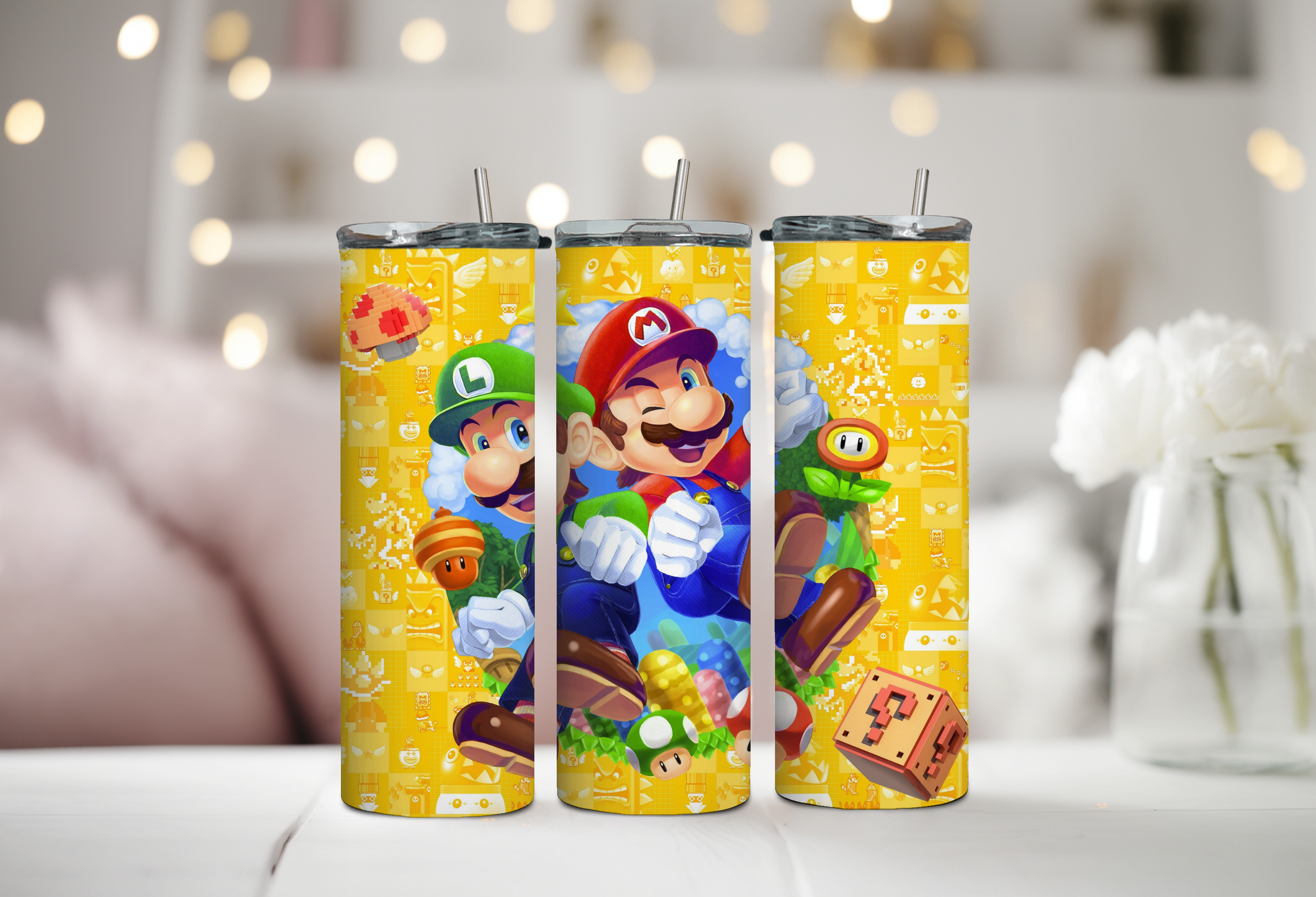 Mario and Luigi 20 oz Tumbler