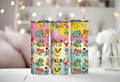 Pikachu and friends scattered 20 oz Tumbler