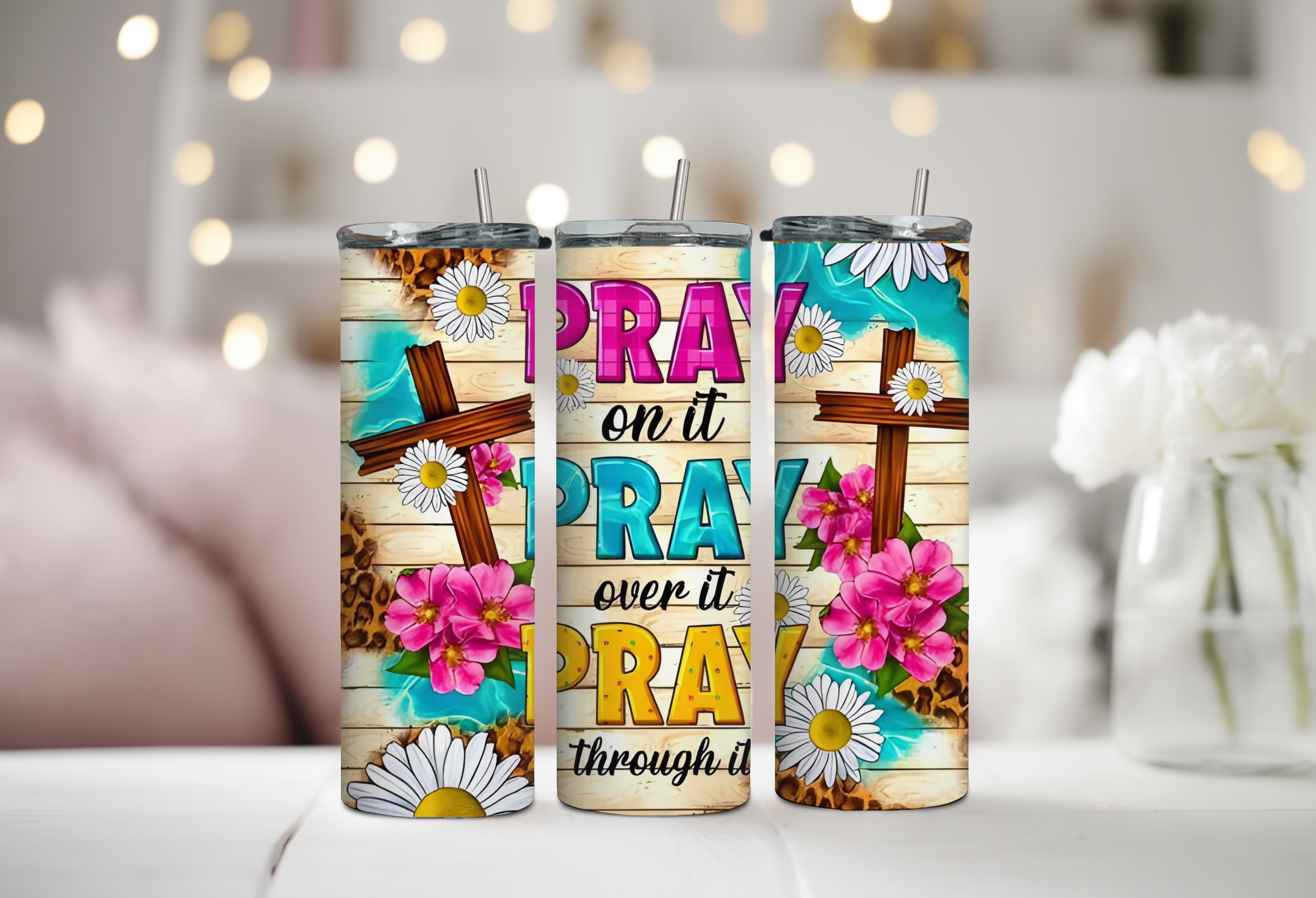 Pray Pray Pray 20 oz Tumbler