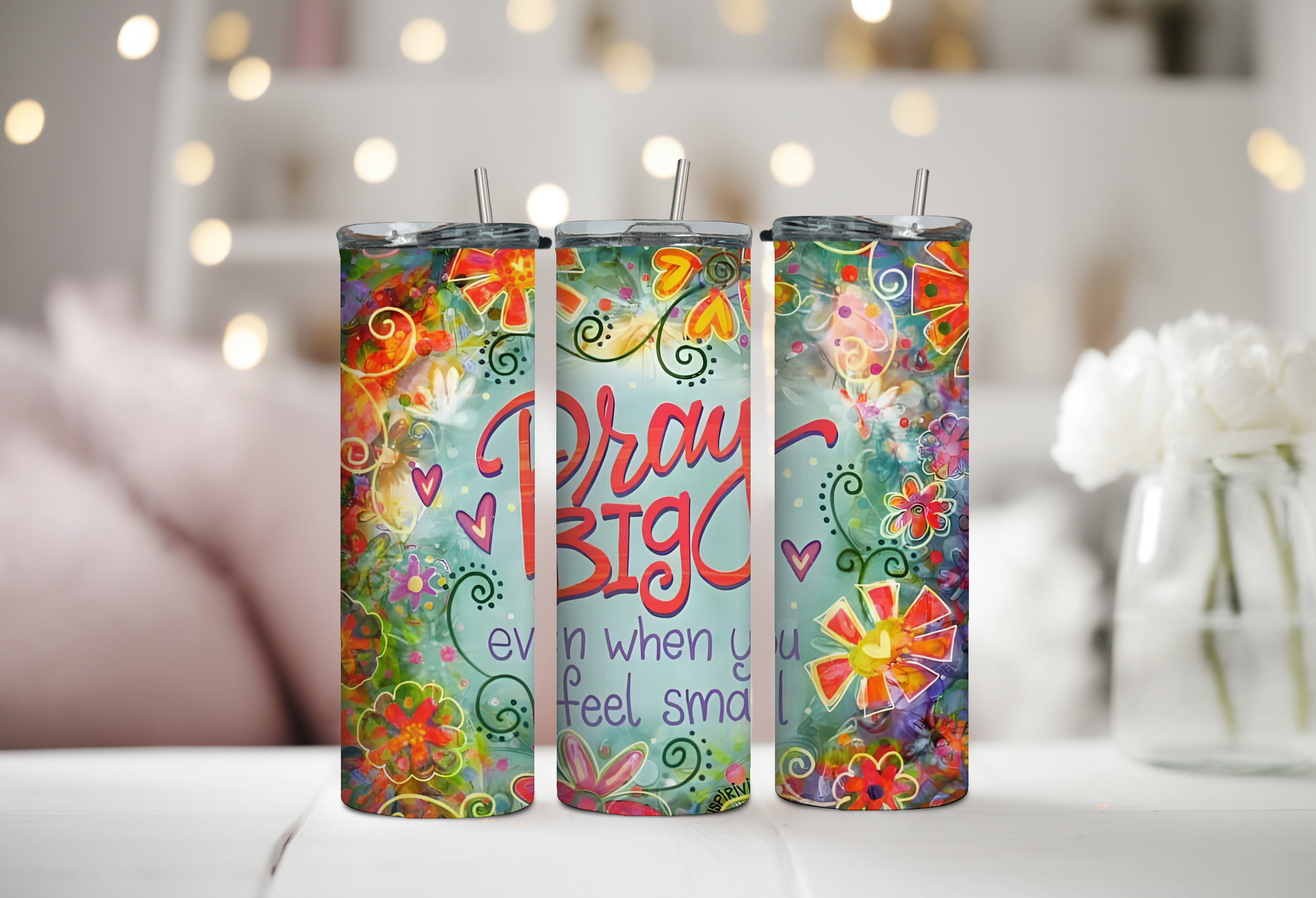 Pray big even when you feel small 20 oz Tumbler