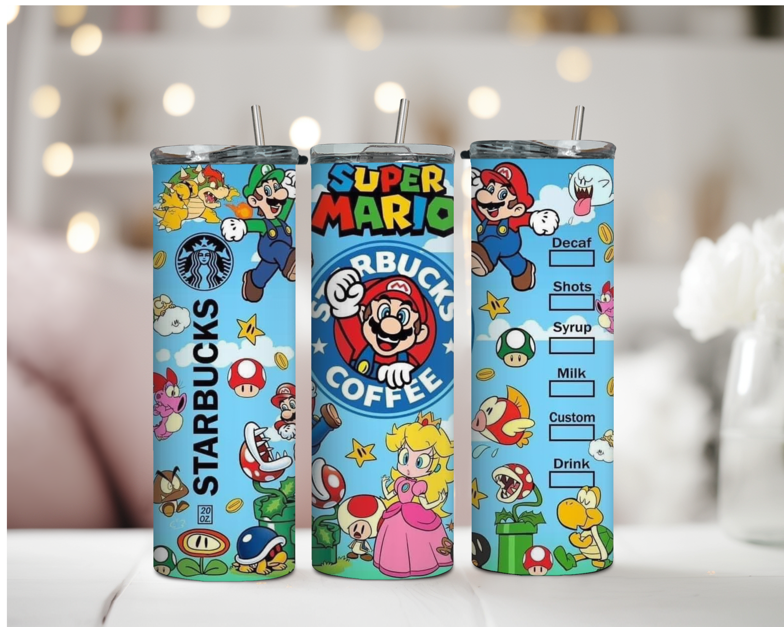 Super Mario and Friends Starbucks Coffee 20oz Tumbler
