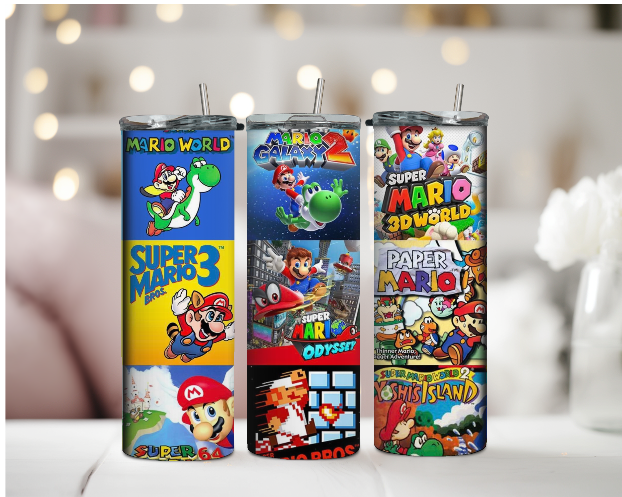 Super Mario Through The Years 20oz Tumbler
